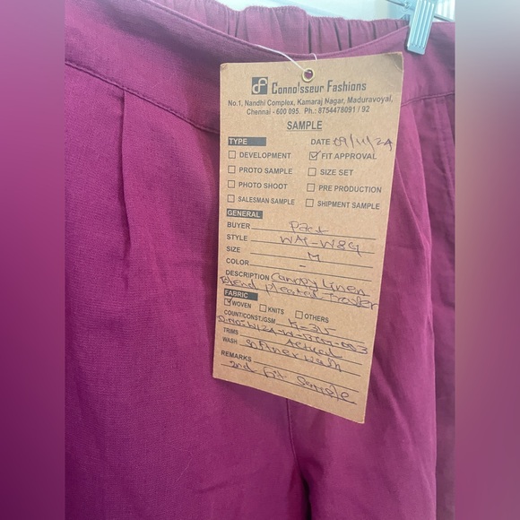 Pact Linen Cotton Wide Leg Pants - Picture 2 of 5